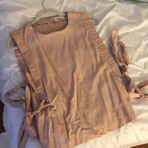 Blush Blouse with Side Bows